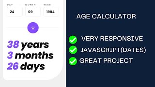 Frontend Mentor Age Calculator HTML,CSS,JS (Pixel Perfect)