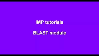 9. IMP - Sequence Blast