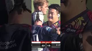 7月6日🇯🇵JAPAN XV vs マオリ・オールブラックス🇳🇿でトライ！竹内柊平選手（浦安DR）🪨⚡️オフロードもこなすパススキル\u0026ラックサイドからトライへ持ち込む抜群の決定力🏉 #リーグワン