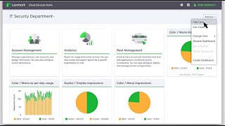 Lexmark Cloud Services—Managing the dashboard