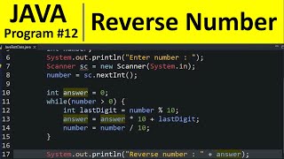 Java Program #12 - Reverse a Number in Java