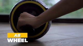 The Cube Club Anti Skid Ab Roller Wheel Retractable | For Abs Workouts At Home with Knee Pad.