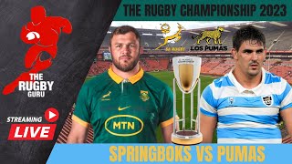 SPRINGBOKS VS ARGENTINA 2023 LIVE COMMENTARY (RUGBY CHAMPIONSHIP)