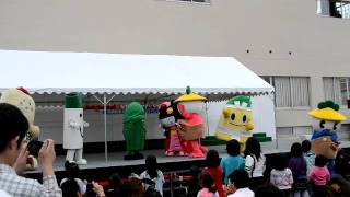 ぎなんフェスタ２０１１でのゆるキャラさん達の「会いたかった」