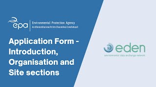 Application Form - Introduction, Organisation and Site sections