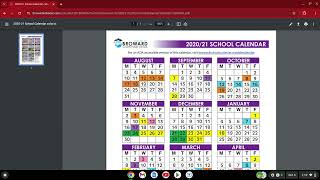 Broward schools calendar 2020/21