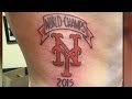 Mets fan celebrates too soon with 'champs' tattoo