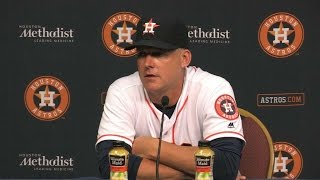 LAA@HOU: Hinch discusses the victory over the Angels