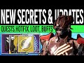 Destiny 2 | NEWS UPDATES! Secret QUESTS! Exotic Rewards, Hidden Enemy, New Challenges, Stasis & More