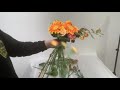 秋を感じるビタミンカラーのブーケ風花束を束ねます〜how to make a bouquet.