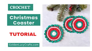 How to Crochet a Christmas Coaster