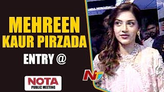 Mehrene Kaur Pirzada Stunning Entry at The NOTA Public Meet | Vijay Deverakonda | NTV