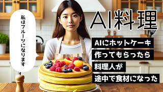 【AI料理】AIにホットケーキ作ってもらったら料理人が途中で食材になった。