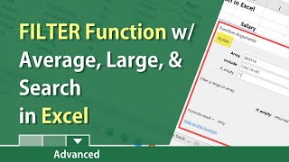 FILTER Function in Excel with Advanced criteria by Chris Menard