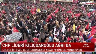 #CANLI - Millet İttifakı Cumhurbaşkanı Adayı Kemal Kılıçdaroğlu Ağrı'da konuşuyor