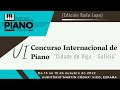 VI Concurso Internacional de Piano - Cidade de Vigo I Semifinal