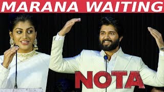 SENSATION Vijay Devarkonda is MARANA WAITING for... | Yaashikaa Speech | NOTA