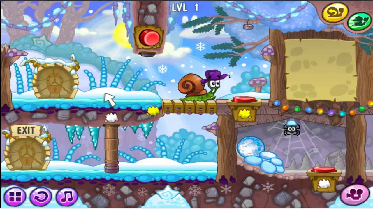 Snail Bob 6 - Winter Story Walkthrough Level 1 (3 Stars) - HD - YouTube