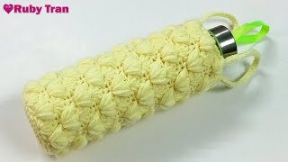 Hướng Dẫn Móc Túi Đựng Bình Nước Detox Thủy Tinh | Crochet Bottle Holder Bag Handmade