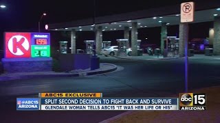 Glendale woman defends herself after being threatened