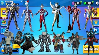 FULL KOMPILASI ULTRAMAN VS TITAN TV MAN + CAMERAMAN + SPEAKERMAN DI GAME STUMBLE GUYS