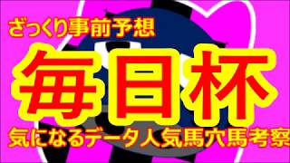 毎日杯【3分半でわかる】ざっくり事前予想2018