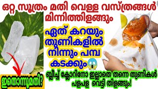 തുണികളിലെ എത്ര പഴകിയ കറകളും ഇതൊന്നു തൊട്ടാൽ മതി|പാടു പോലും ഉണ്ടാവില്ല#Stainremovaltips