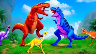 Epic Dinosaur Clash: Furious T-Rex vs Tyrannosaurus! Witness the Intense Prehistoric Battle!