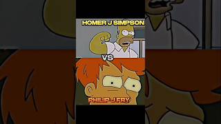 Homer Simpson Vs Philip J Fry #capcut #vsedit #thesimpsons #futurama #edit #vs #edits #shorts