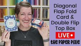 🔴 Diagonal Flap Fold Card & Double Flip Top Gift Card Box - Episode 306