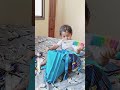 😩cute baby playing with sister's art kit 😩#youtubevideo😝😛