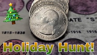 CHRISTMAS COIN HUNTING! - COIN ROLL HUNTING QUARTERS