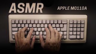 Old Apple Keyboard M0110A [ASMR] No-talking, typing, tapping, educational