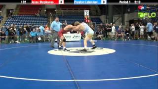 Junior 182 - Jesse Stephanos (Florida) vs. Preston Lehmann (North Dakota)