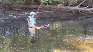 Netting a fish with a NetStaff®