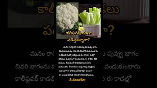 కాలీఫ్లవర్ కాడలు పడేస్తున్నారా? # benefits of cauliflower kadalu # trending # shorts # viral