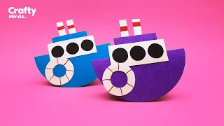 #Shorts | Rocking Paper Ship | How to Make a Paper Ship | Folding Paper Boat | Crafty Minds