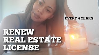 RENEW REAL ESTATE LICENSE IN California