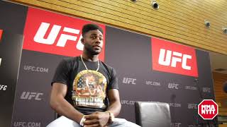 UFC's Aljamain Sterling talks about twitter beef with Jimmie Rivera's wife.