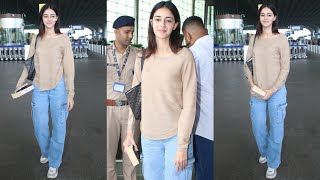 Ananya Pandey Snapped at Mumbai Airport 😍🔥📸✈️