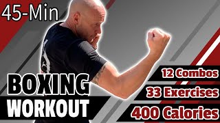 45 Min Calorie Shredder Cardio Boxing Workout | 400 Calories | Follow along | No Equipment