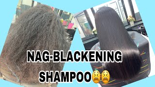 Paano Irebond ang Buhok na Nagkukulay ng Blackening Shampoo | Nagkukulay ng Black,Paano Irebond?