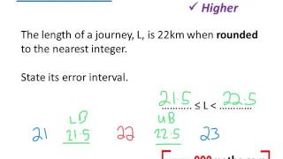 new Error intervals