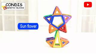 Condis magnetic blocks ( magnetische bausteine) Model- Sun flower/ Sonnenblume/ Flor del sol