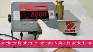 OHAUS Bench Scales   How to T32M Indicator   Accum