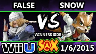 S@X - LoF | False (Sheik) Vs. Snow (Fox) SSB4 Singles - Smash 4 Wii U