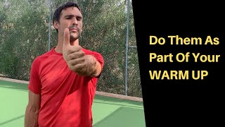 Tennis VISION WARM UP to reduce errors