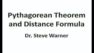 Pythagorean Theorem and Distance Formula - ACT and SAT Preparation