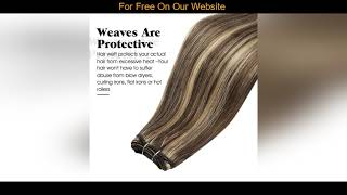 Deal  Moresoo Hair Weft Human Hair Extensions Brazilian Machine Remy Natural Straight Blonde Weavin