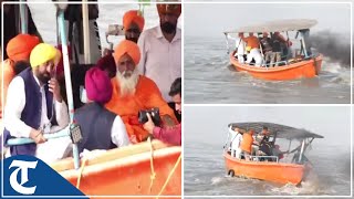 Jalandhar: CM Bhagwant Mann has a narrow escape; overloaded boat carrying him wobbles in flood water